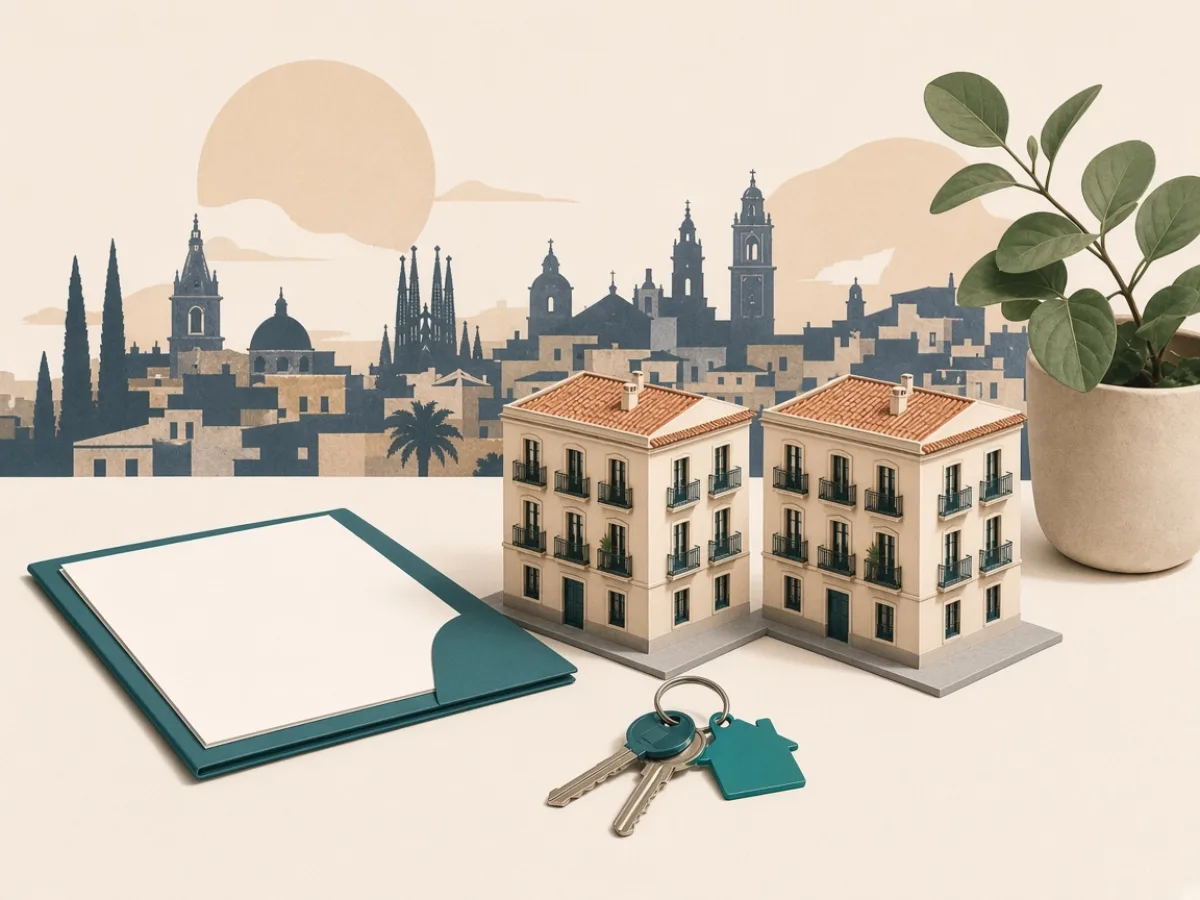 Two miniature buildings as a first flat and a next flat — leftover capacity beats a maxed LTV