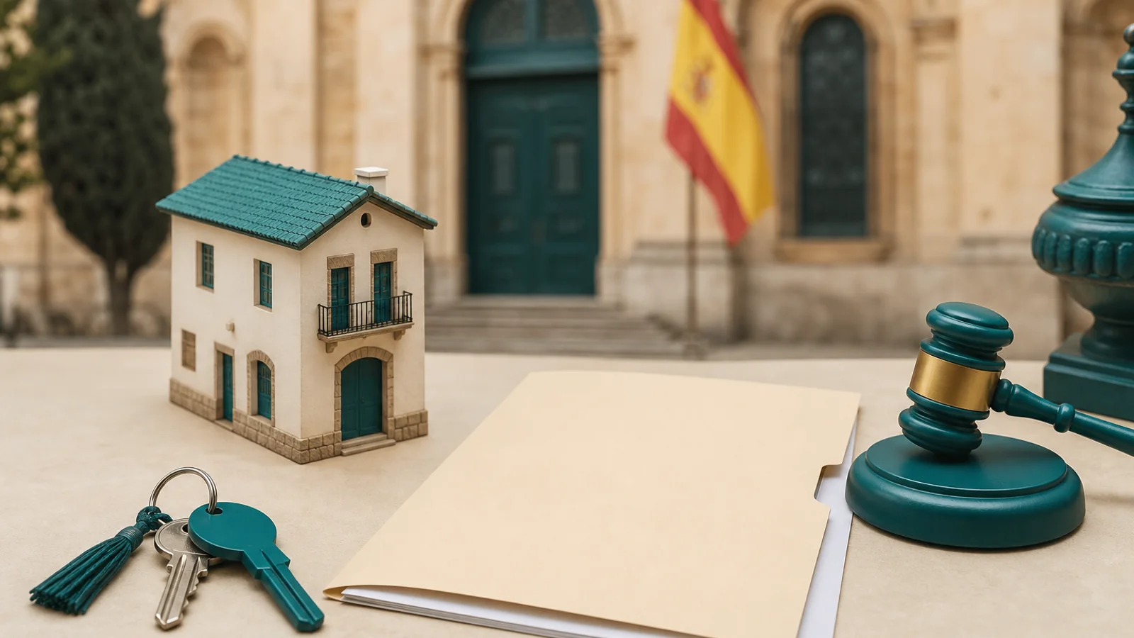 Auction due diligence — house model and folder