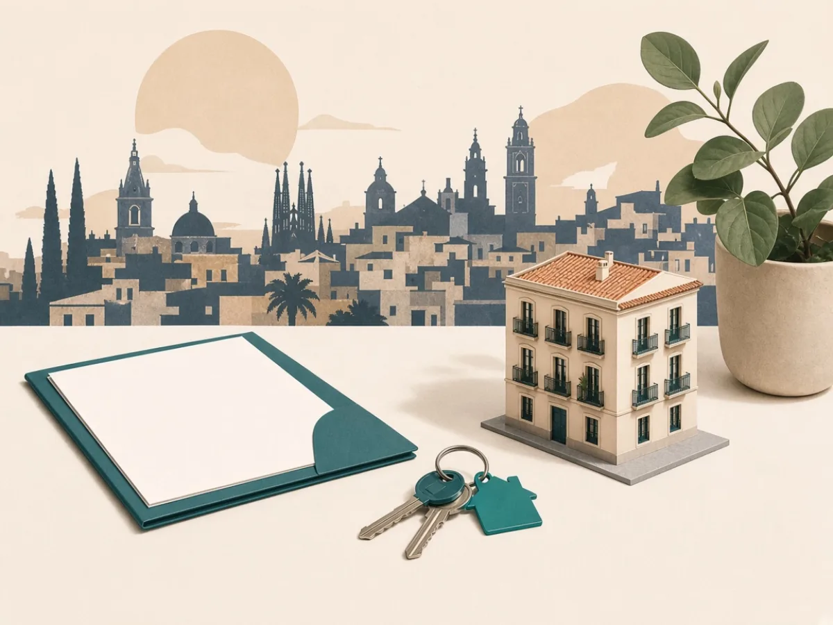 Agency keys and a blank notepad for notes from three banks