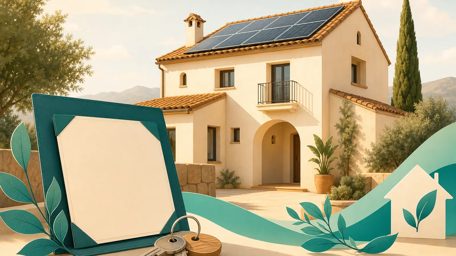 Energy-efficient Spanish home with soft solar panels