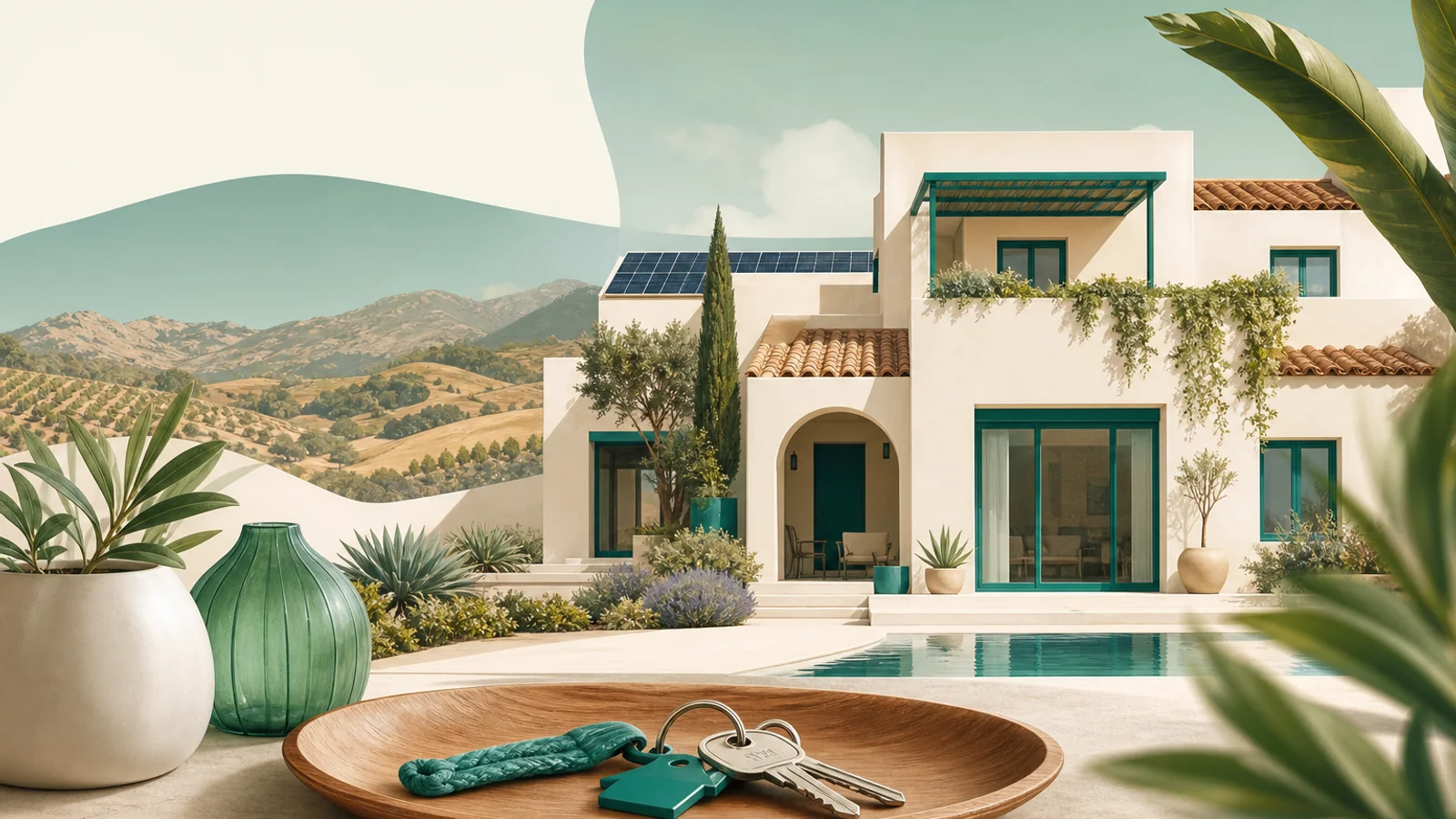 Eco-friendly Spanish villa and garden