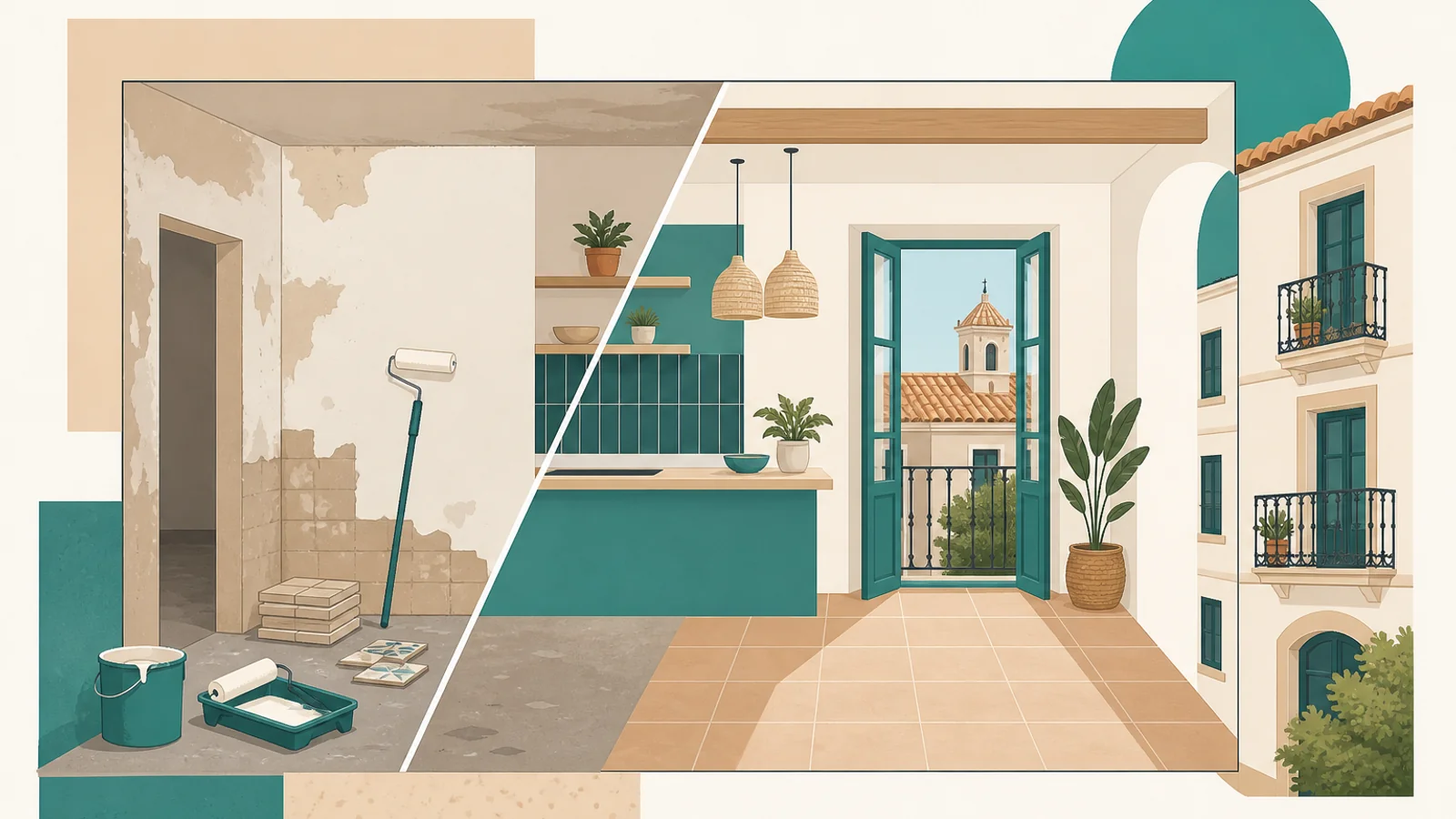 Home renovation project planning and cost analysis in Spanish property