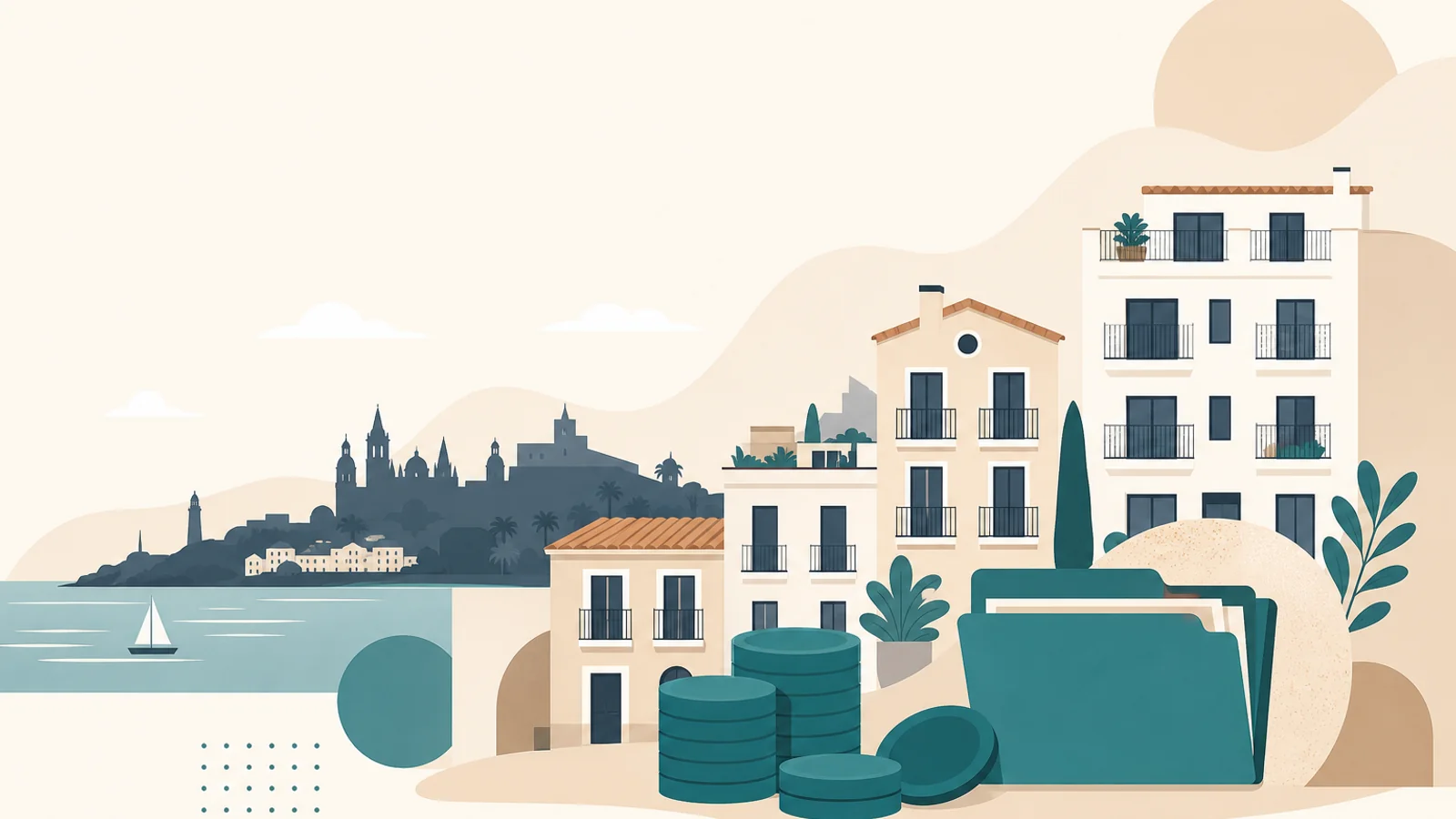 Real estate investing in Spain — property portfolio and skyline
