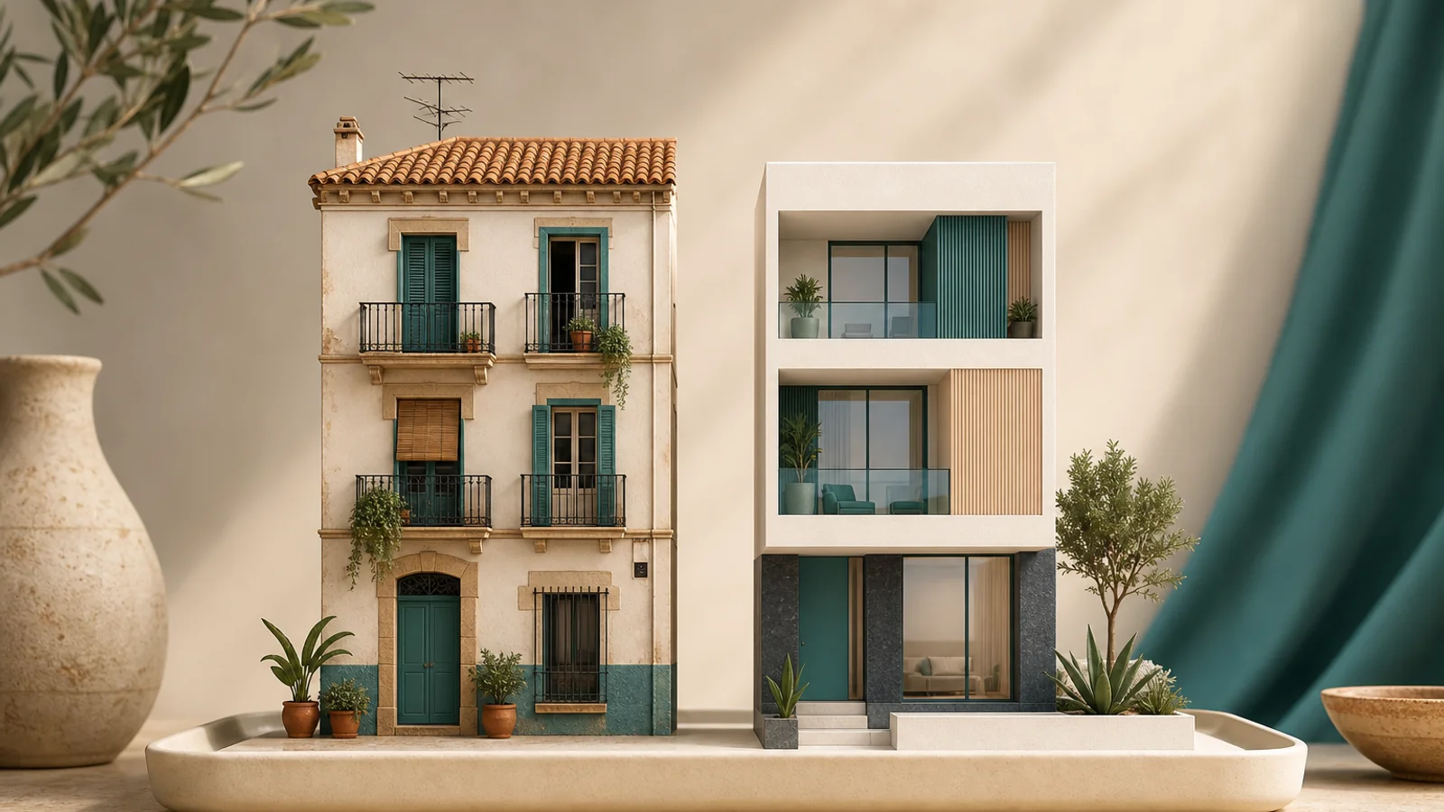 Resale versus new-build homes in Spain — two house models