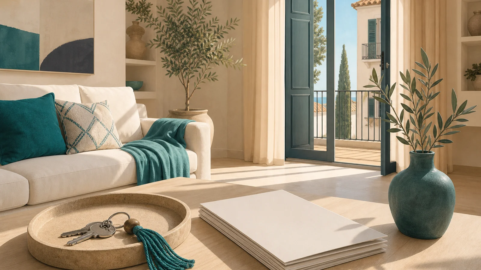 Preparing a Spanish home for sale — keys and staged interior