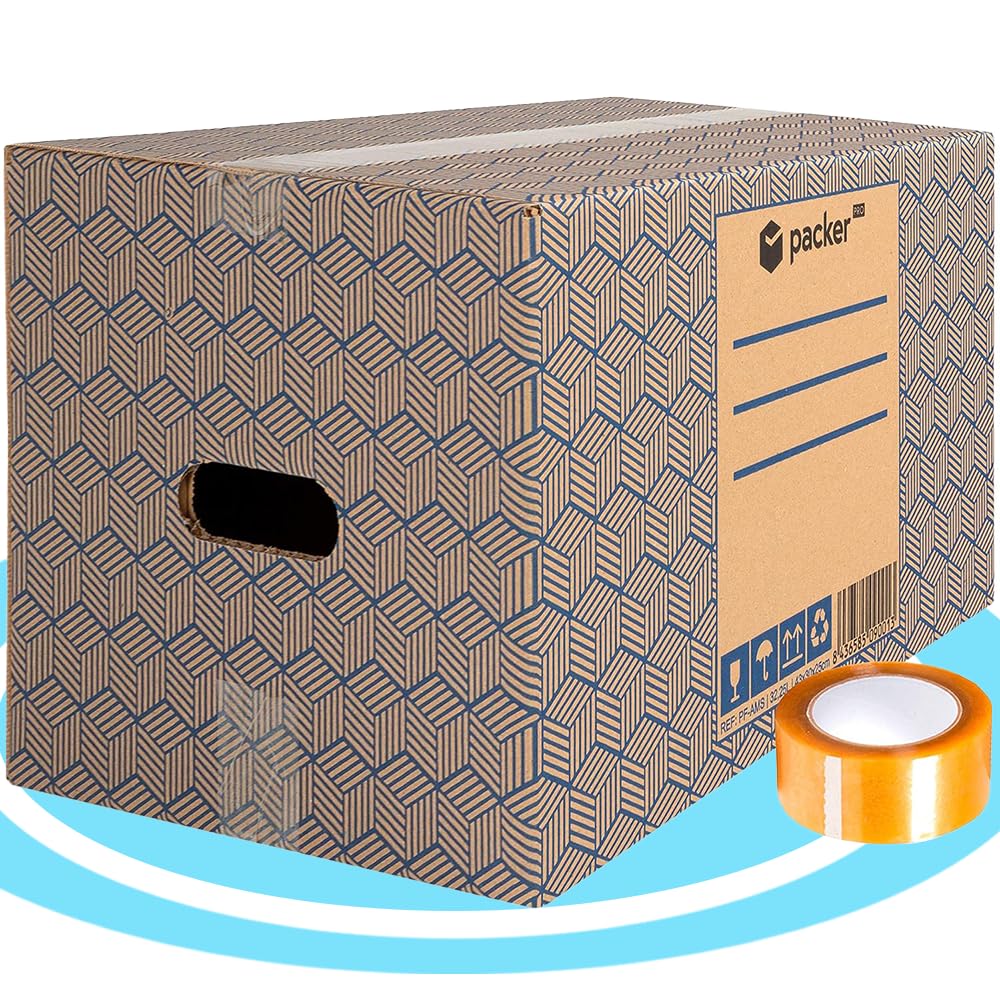 packer PRO — 10 moving boxes + packing tape